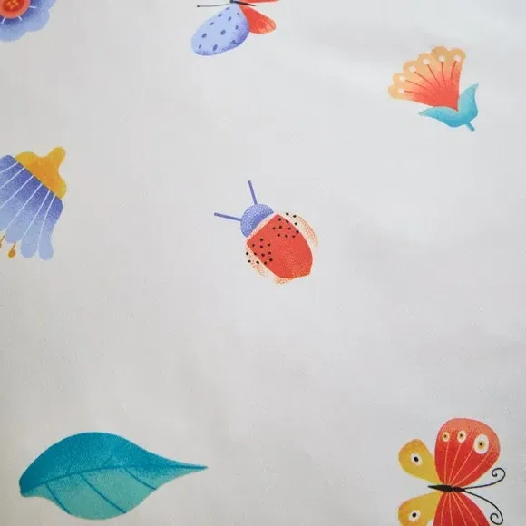 Fitted Sheet with Garden Print - Cream, Polyester