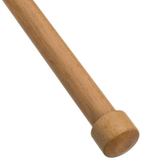 Fixed Eyelet Curtain Pole - Mid Oak, Wood