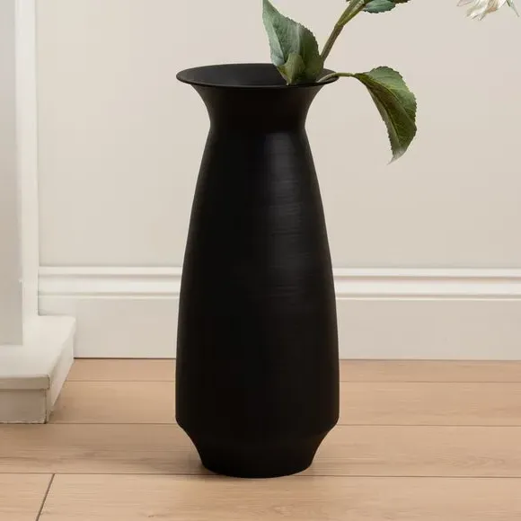 Flared Vase - Black, Metal image