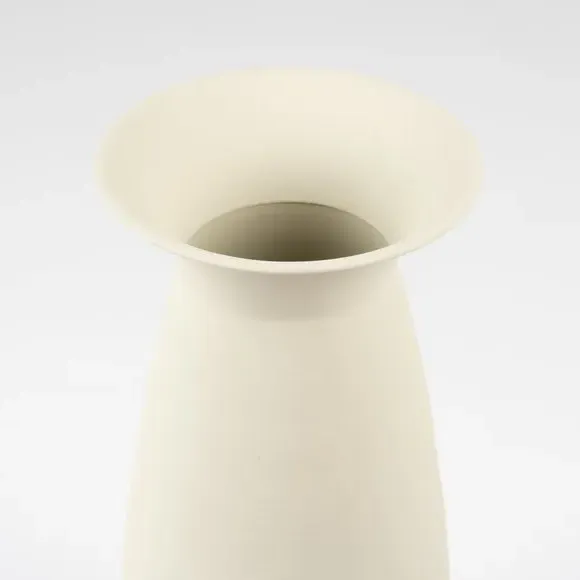 Flared Vase - Cream, Metal