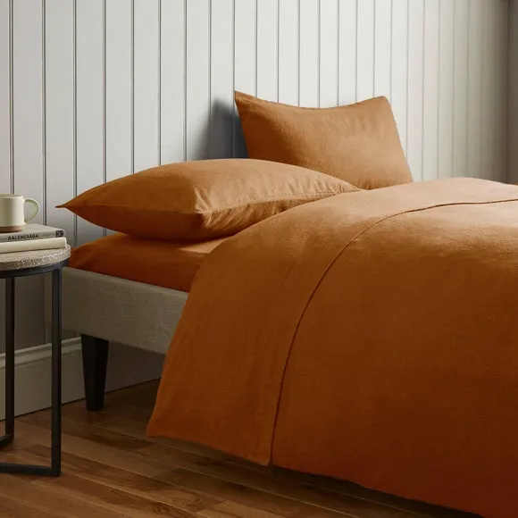 Flat Sheet Brushed Cotton - Butterscotch