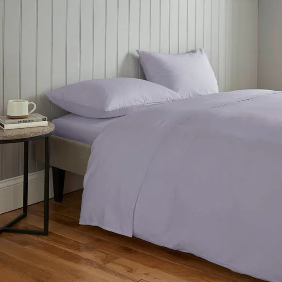 Flat Sheet Brushed Cotton - Lilac
