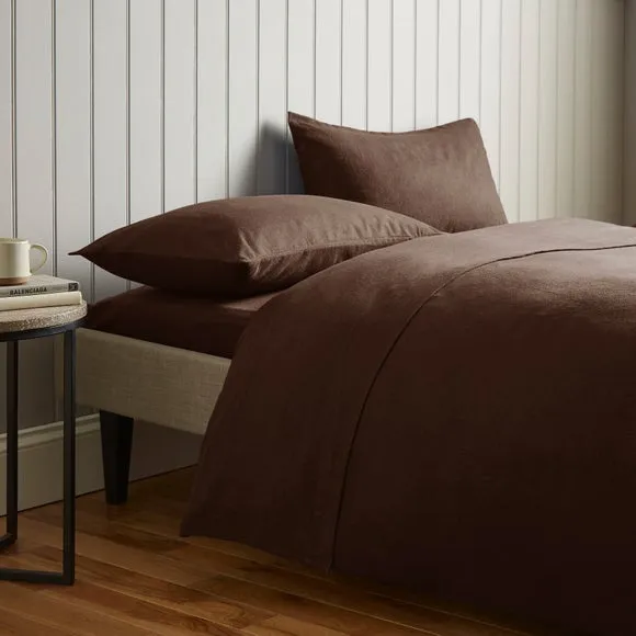 Flat Sheet Brushed Cotton - Pinecone