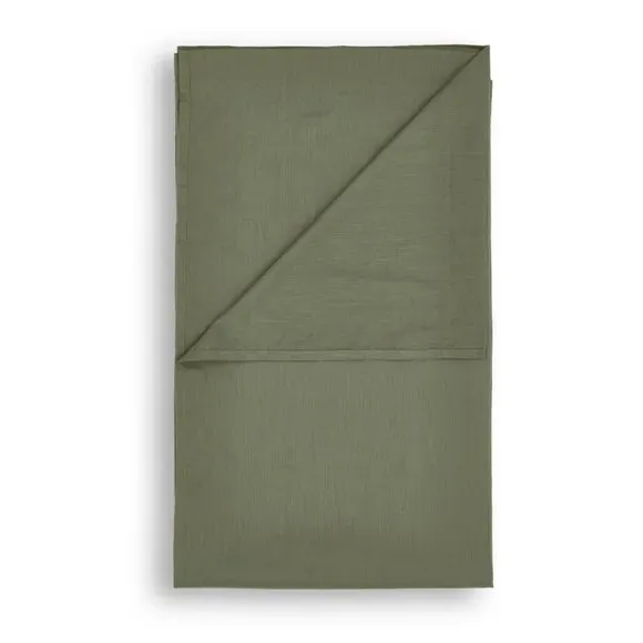 Flat Sheet - Olive, Recycled Cotton