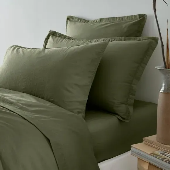 Flat Sheet - Olive, Recycled Cotton image