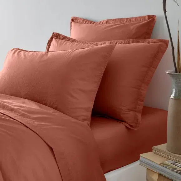 Flat Sheet - Terracotta, Recycled Cotton