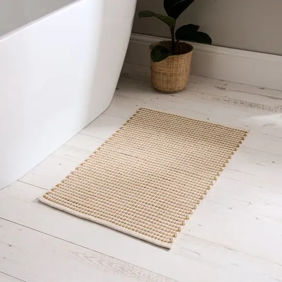 Flat Weave Bath Mat - Caramel, Cotton