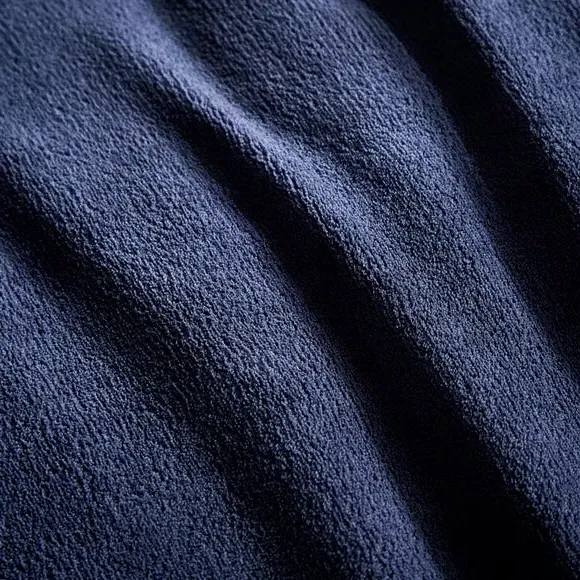 Fleece Duvet Cover Set - Navy, Polyester