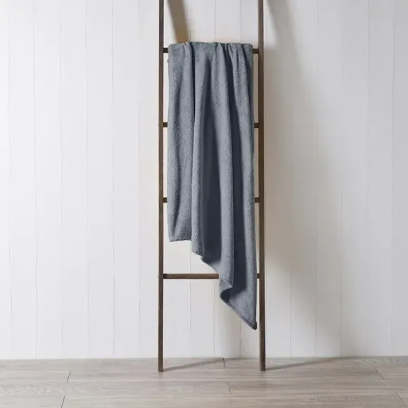 Fleece Throw Blanket - Grey, Polyester