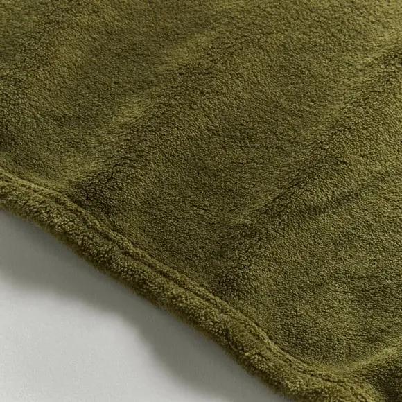 Fleece Throw Blanket - Olive, Polyester
