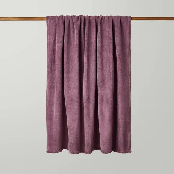 Fleece Throw Blanket - Thistle, Polyester