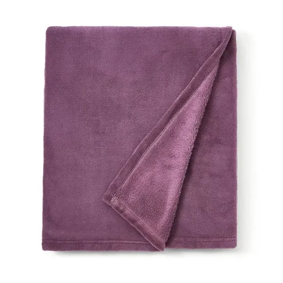 Fleece Throw Blanket - Thistle, Polyester