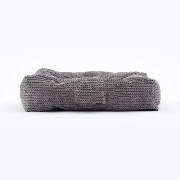 Floor Cushion with Button Detail - Charcoal, Cord