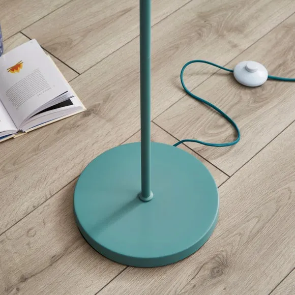 Floor Lamp Base Abstract Design - Blue, Metal