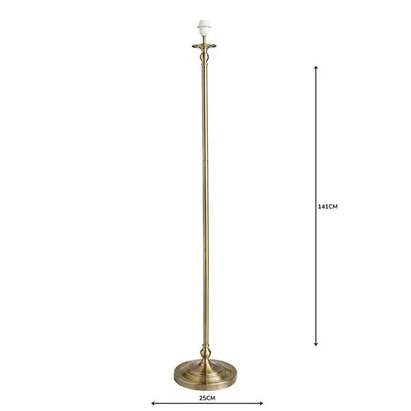 Floor Lamp Base - Antique Brass