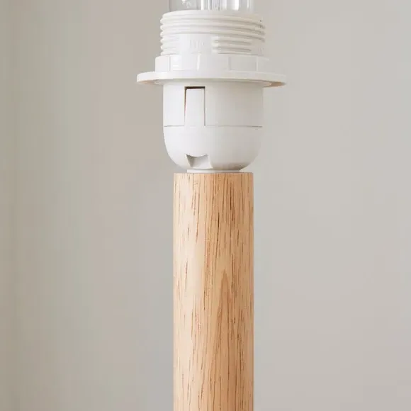 Floor Lamp Base with Foot Switch - Natural, Wood