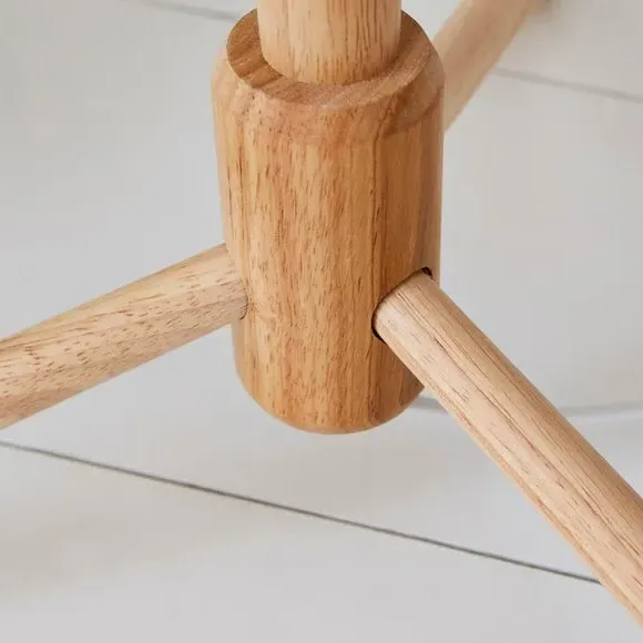 Floor Lamp Base with Foot Switch - Natural, Wood
