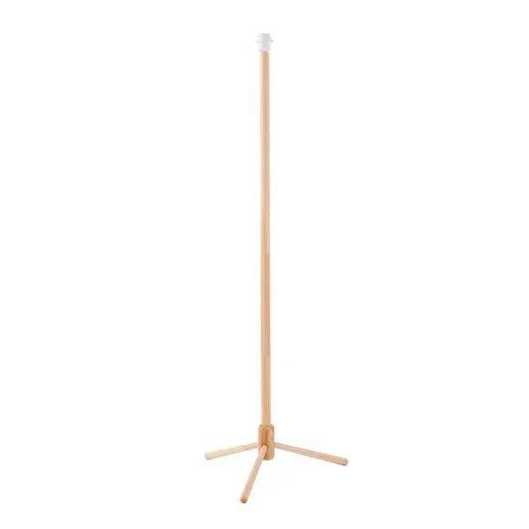 Floor Lamp Base with Foot Switch - Natural, Wood
