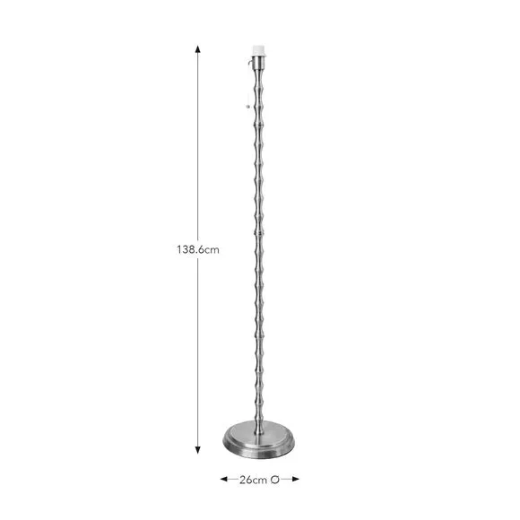 Floor Lamp Base with Pull-Cord - Gold, Metal