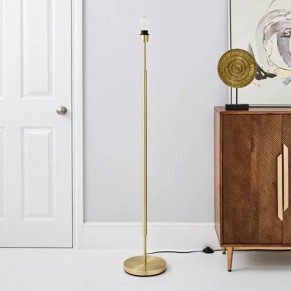 Floor Lamp Base with Switch - Brass, Metal