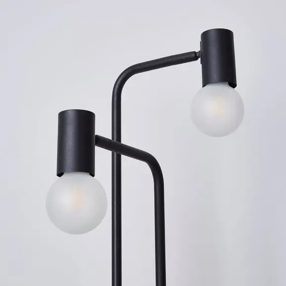 Floor Lamp with Dual Switch - Matt Black