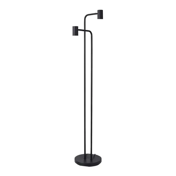 Floor Lamp with Dual Switch - Matt Black