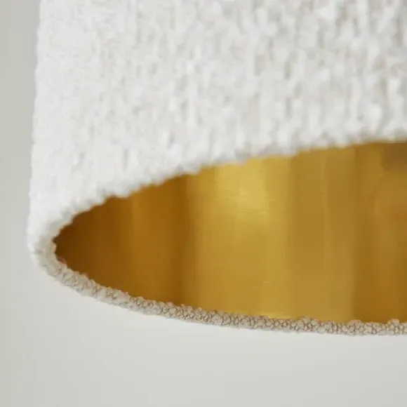 Floor Lamp with Extended Arm - Off-White, Wood