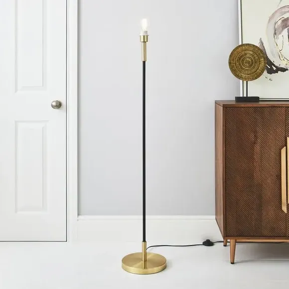 Floor Lamp with In-Line Switch - Black, Velvet