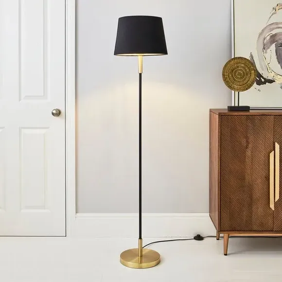 Floor Lamp with In-Line Switch - Black, Velvet image