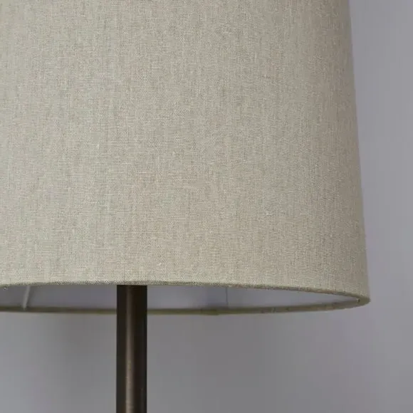 Floor Lamp with Oversized Shade - Natural, Bronze