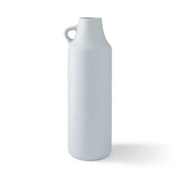 Floor Vase with Handle - Blue, Ceramic