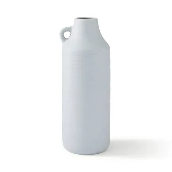 Floor Vase with Handle - Blue, Ceramic