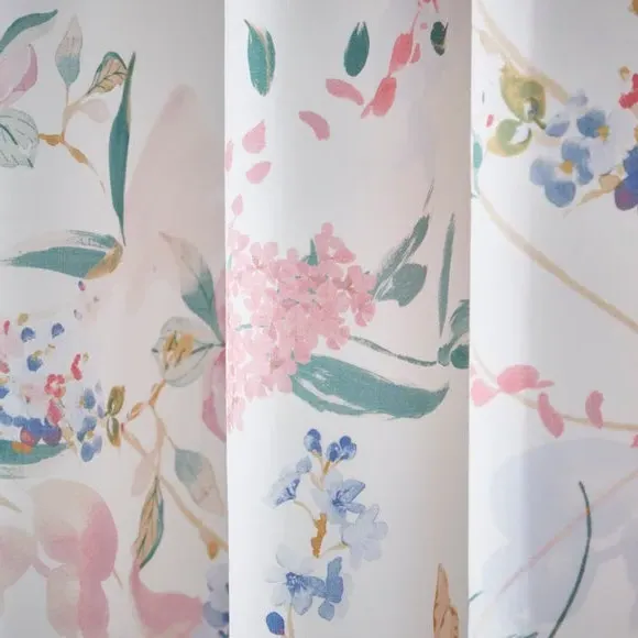 Floral Blackout Eyelet Curtains - Blush, Polycotton
