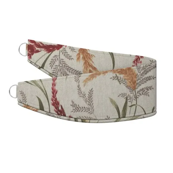 Floral Curtain Tieback Fire Retardant - Garnet