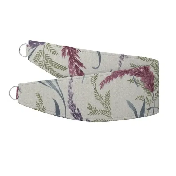 Floral Curtain Tieback Fire Retardant - Heather