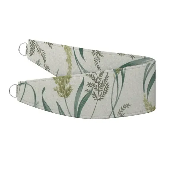 Floral Curtain Tieback Fire Retardant - Jade