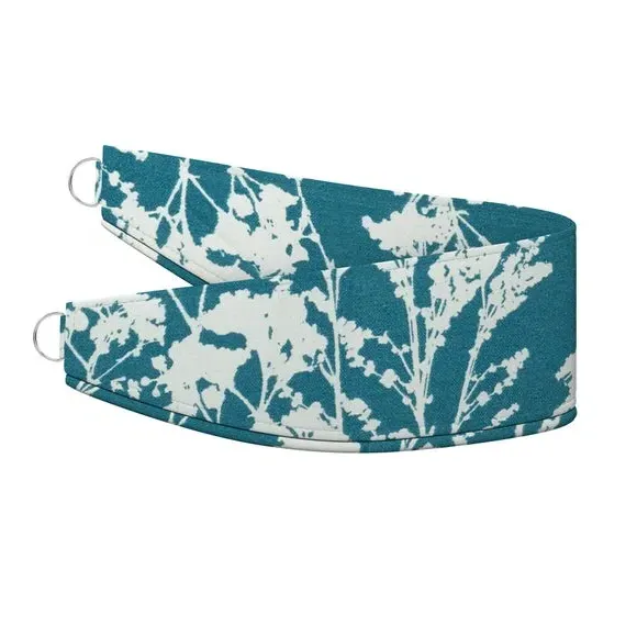 Floral Curtain Tieback - Kingfisher, Cotton