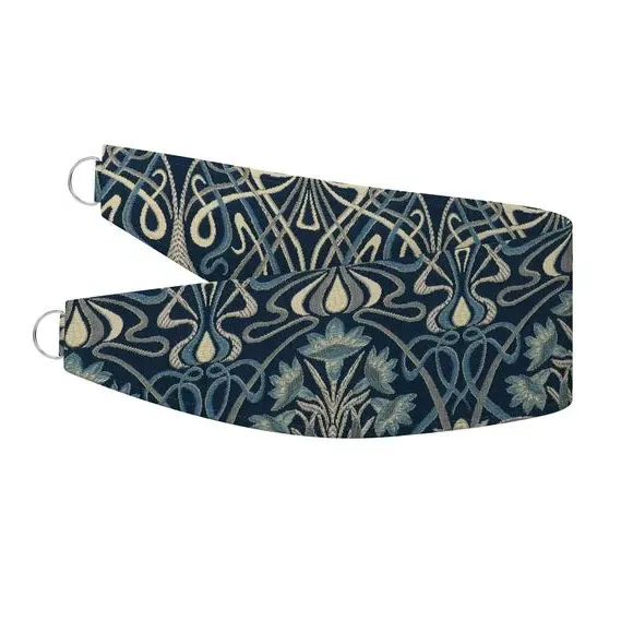Floral Curtain Tieback - Navy