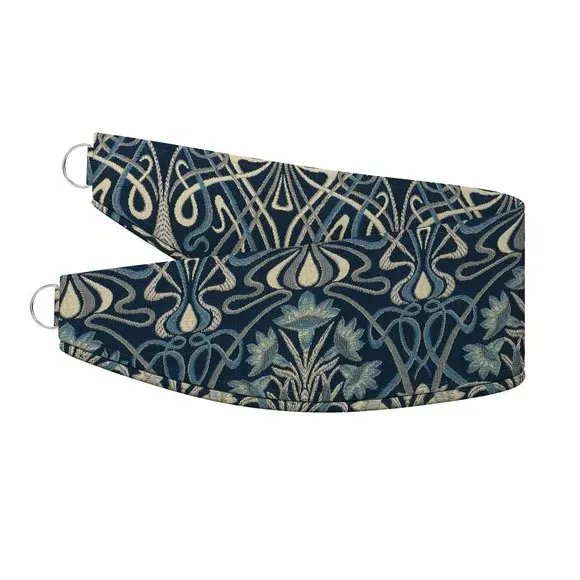 Floral Curtain Tieback - Navy