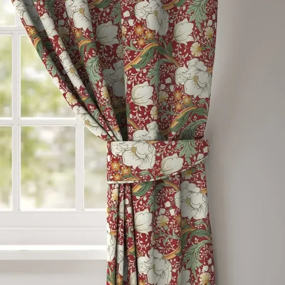 Floral Curtain Tieback - Paprika