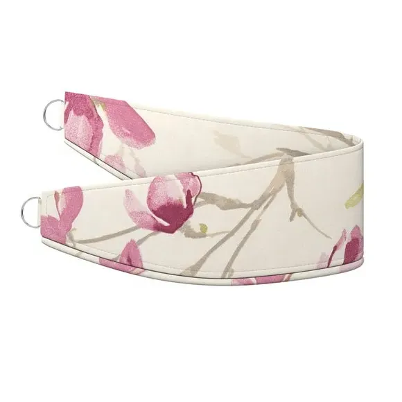 Floral Curtain Tieback - Pink, Fabric