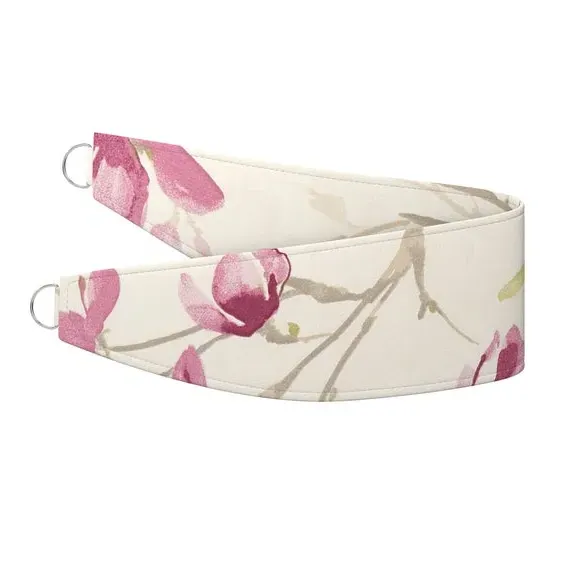 Floral Curtain Tieback - Pink, Fabric