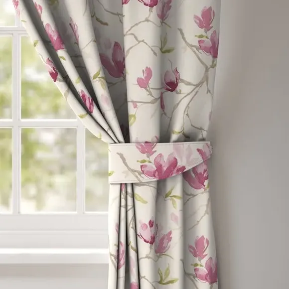 Floral Curtain Tieback - Pink, Fabric