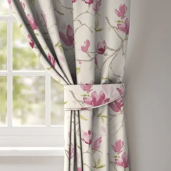 Floral Curtain Tieback - Pink, Fabric