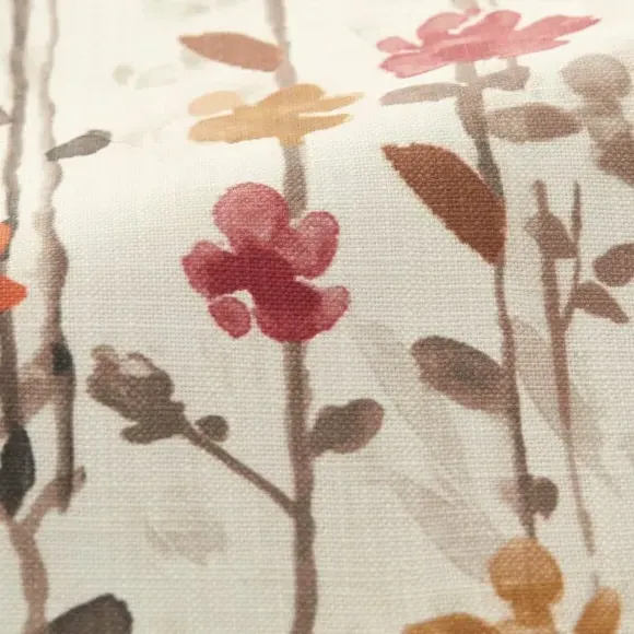 Floral Curtain Tieback - Raspberry, Cotton