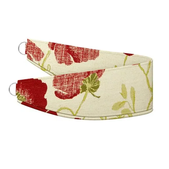 Floral Curtain Tieback - Rouge, Fabric