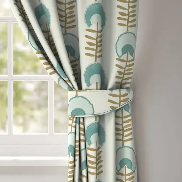 Floral Curtain Tieback - Seafoam, Polycotton