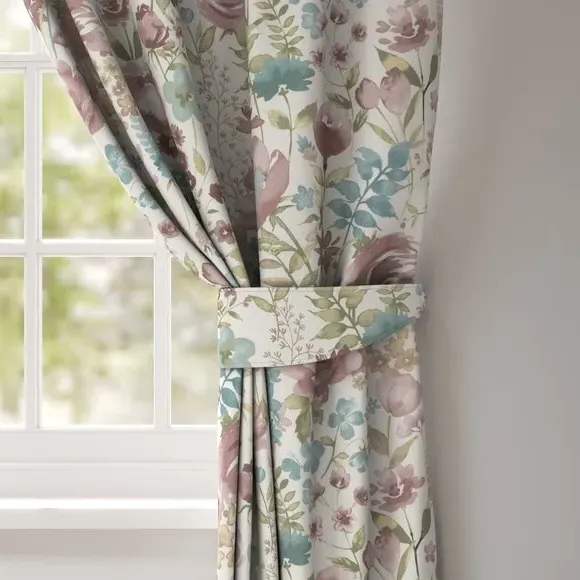 Floral Curtain Tieback - Teal image