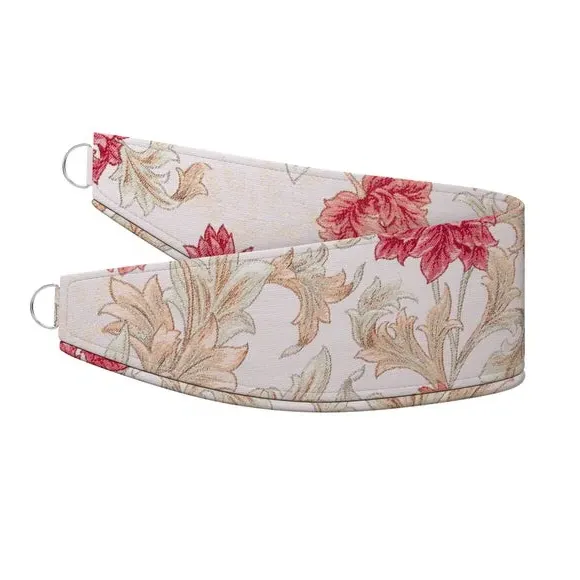 Floral Curtain Tieback - Terracotta, Fabric