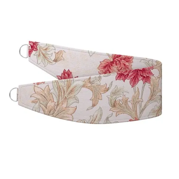 Floral Curtain Tieback - Terracotta, Fabric
